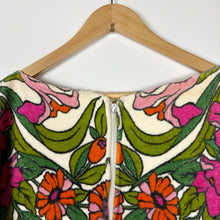 Load image into Gallery viewer, 60s Floral Terrycloth Towel Dress S/M
