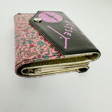 Load image into Gallery viewer, Betsey Johnson Floral Lips Kiss Wallet
