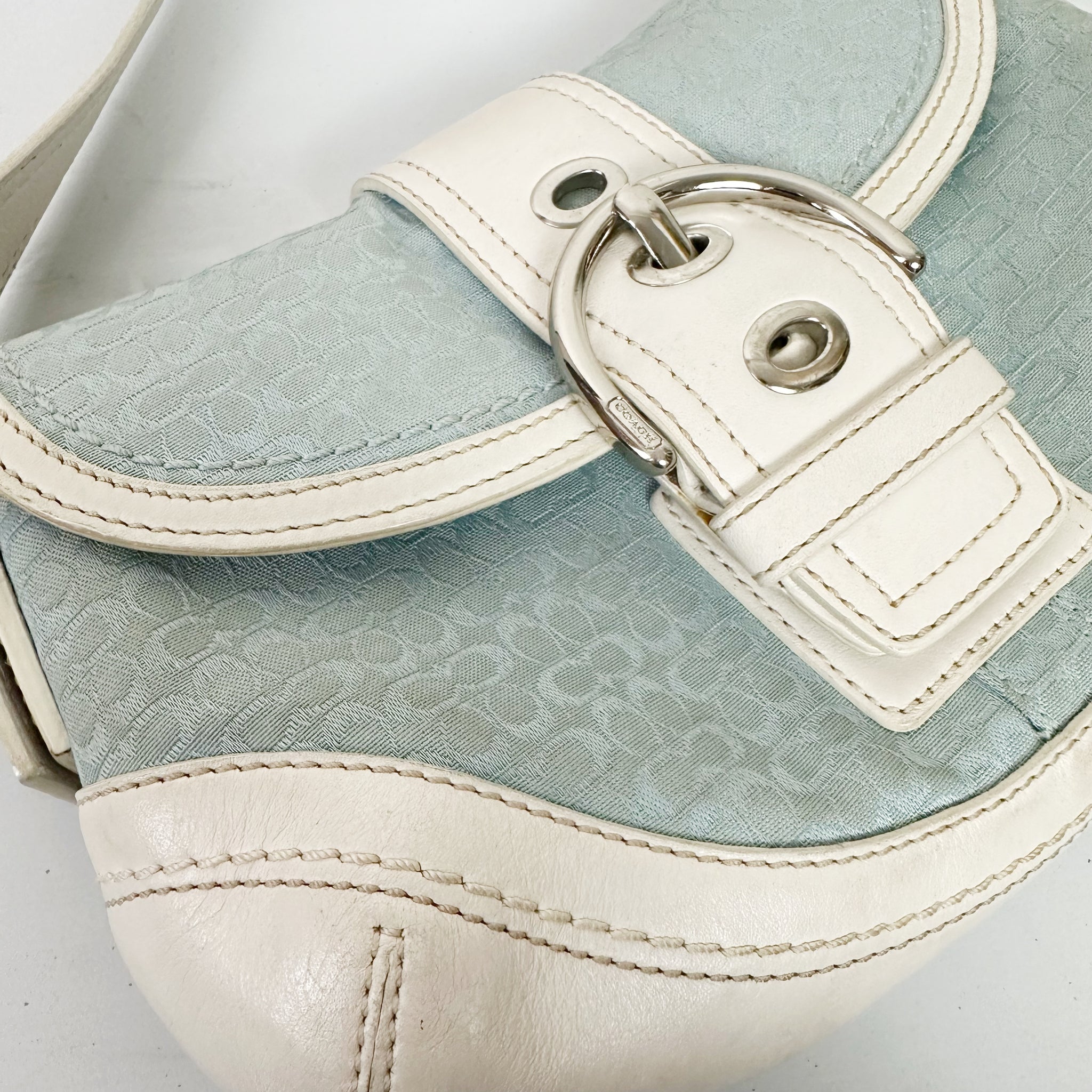Y2K Coach Signature Soho Handbag in Baby Blue – Dizzy