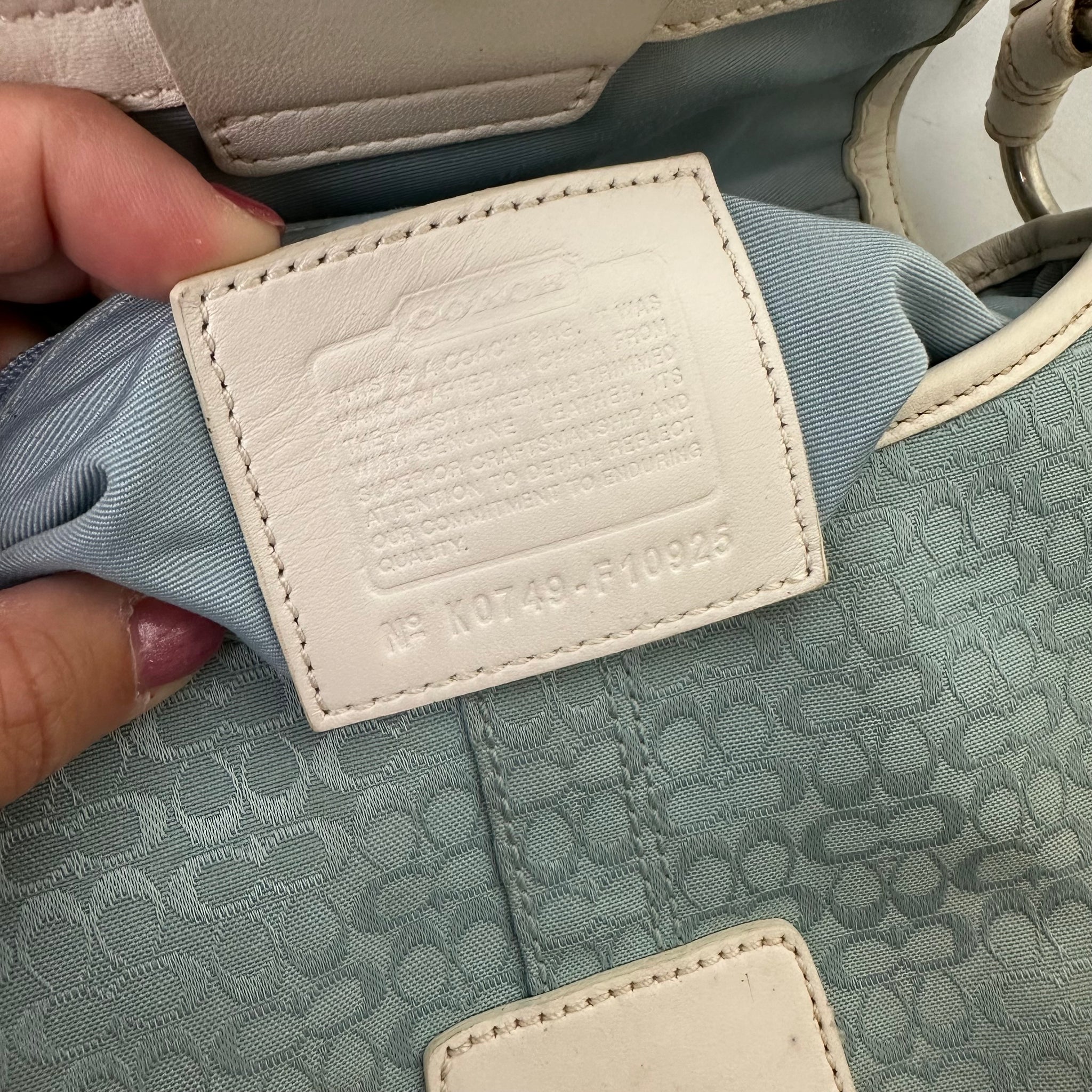 Y2K Coach Signature Soho Handbag in Baby Blue – Dizzy