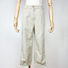 Load image into Gallery viewer, Chanel Spring 2010 RTW Beige Linen Capris Pants Small
