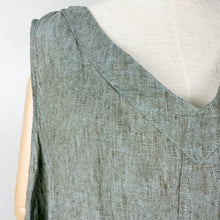 Load image into Gallery viewer, FLAX Green Linen Tank Top Plus Size
