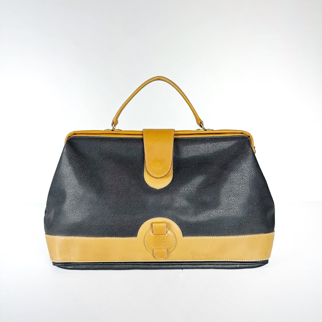 Vintage Courreges Leather Satchel Bag