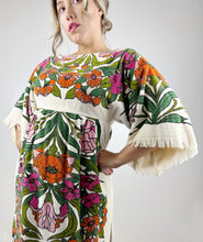 Load image into Gallery viewer, 60s Floral Terrycloth Towel Dress S/M
