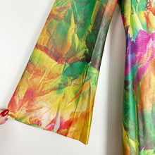 Load image into Gallery viewer, 70s Colorful Psychedelic Floral Maxi Dress Small
