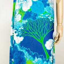 Load image into Gallery viewer, 70s Deadstock Blue Hawaiian Maxi Dress Small
