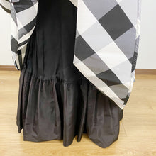 Load image into Gallery viewer, 80s Gunne Sax Black Checkered Strapless Dress Small
